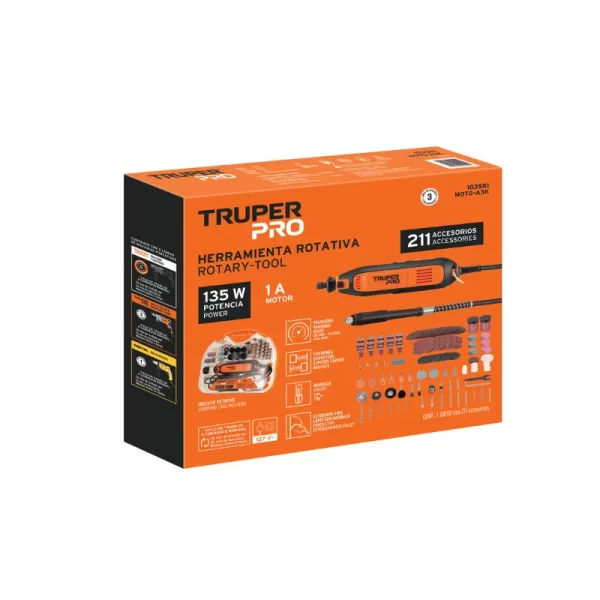 Mototool 211 piezas de 135w de Truper 103581