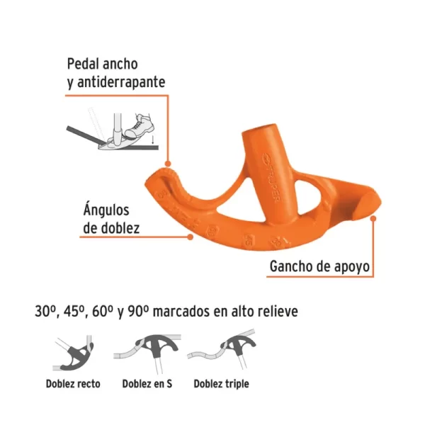 Doblador de tubo conduit 1 pulgada marca Truper 12847